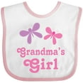 thumbnail image 3 of Inktastic Grandma's Girl Grandchild Butterfly Girls Baby Bib, 3 of 4