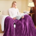 thumbnail image 1 of Manta térmica Greenoak Electric Twin 158 x 213 cm Taro Purple, 1 of 8