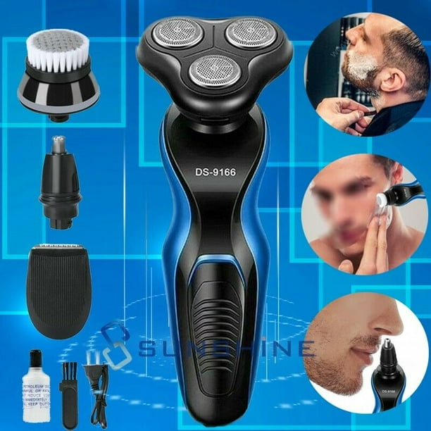 Men's Rotary Waterproof Electric Razor Shaver With Popup Trimmer Wet
