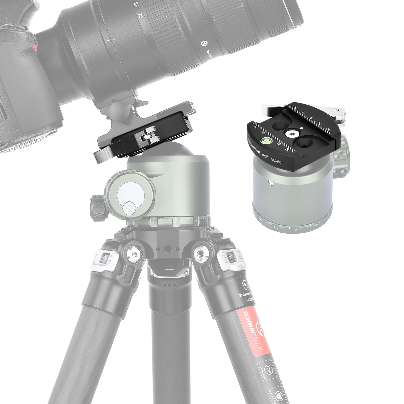SUNWAYFOTO&nbsp;AC-60 60mm&nbsp;Arca&nbsp;Swiss&nbsp;Quick&nbsp;Release&nbsp;Lever Clamp
