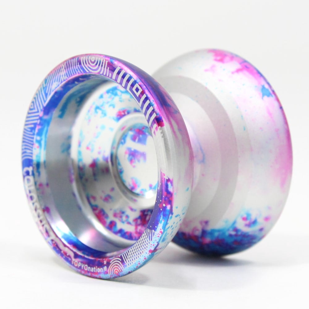 TOP YO Colossus 7 Yo-Yo - Seventh Generation - 7003 AL YoYo (Comet Silver Pink Blue)