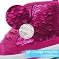 thumbnail image 6 of Toddler and Little Kid High Top Canvas Sneakers - Color-Shifting Flip Sequins for Sparkly Playtime Fun, 6 of 12
