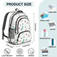thumbnail image 5 of Colorful Cartoon Dinosaurs Sweets Pattern Cute School Backpack Bag with Padded Back and Adjustable Shoulder Straps 16.9 X 12.6 X 5.9 Inches, 5 of 5
