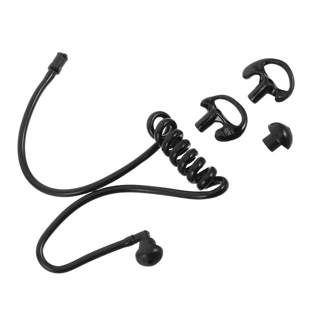 GOOHOCHY Acústico Negro Para Auricular De Radio Con Flexible Y Punta Cómoda Para Uso Prolongado