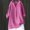 Hot Pink, variant on SHIXIAOO Loose Button Down Blouse Tops Stand Solid Sleeve Collar Long Casual Women Shirt Women's Blouse Light Weight Tee Light T Shirt