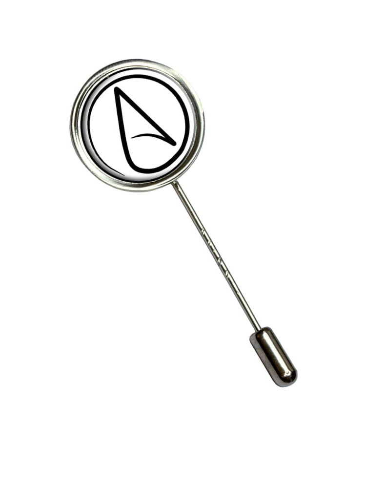 Circle Atheist Silver Earrings 1/2 Diameter