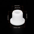 thumbnail image 2 of 12Pcs T Type Rubber Grommet Mount Dia 10mm ID 6mm Seal Protection Flexible Hole Plugs for Cable Pipe White, 2 of 5