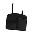 thumbnail image 1 of Organizador para respaldo de asiento de coche con 3 compartimentos, resistente a arañazos, multiusos Negro, 1 of 9