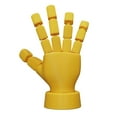 thumbnail image 1 of Flexible Articulated Hand Model for Artists, Yellow Plastic Mannequin Hand with Movable Fingers for Drawing, Sketching, Animation, and Educational Display, 1 of 5