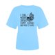 thumbnail image 5 of ICHUANYI Clearance Women's Casual Summer Round Neck Short-sleeved Letter Printed T-shirt Top(Blue, XXL) ICHUANYI WER2023081508185, 5 of 6