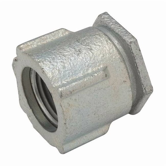 Raco IMC Coupling, 3/4 in, Threaded, Iron, Zinc Plated, Gray 1503