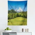 thumbnail image 1 of Scenery Tapestry, Bavarian Alps Village of Berchtesgaden and Watzmann Germany, Fabric Wall Hanging Decor for Bedroom Living Room Dorm, 5 Sizes, Forest Green Fern Green, by Ambesonne, 1 of 1