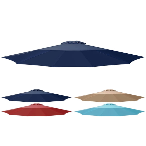 Canopée de Remplacement pour Parasol de Patio 2,7m Simple Deluxe Bleu Foncé