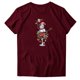 thumbnail image 2 of Gibobby Camisa navideña mujer Camiseta de manga corta con cuello redondo para mujer, divertida, informal, navideña, con copa de(Vino,G), 2 of 4