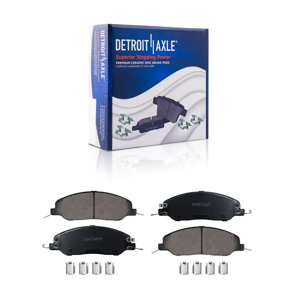 Detroit Axle - Front Brake Pads for 2011-2014 Ford Mustang 2012 2013 Ceramic Brake Pads w/ Hardware Replacement