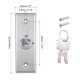 thumbnail image 2 of Interruptor de llave Uxcell On Off Cerradura de puerta de salida DPST para control de acceso con 2 llaves, 2 of 3