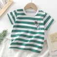 thumbnail image 2 of Baby Boy Summer Clothes Kids Toddler Boys Summer Cartoon Excavator Airplane Dinosaur Print Cotton Short Sleeve T Shirts Toddler T Shirts Dark Green 6 Months-9 Months, 2 of 3