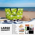 thumbnail image 5 of Daiia Green Apple Beach Travel Bag - Water-Resistant Beach Bag, Lightweight Tote with 7 Pockets for Women and Men - Gym,Pool,Camping,Reusable Grocery Bag, 5 of 7