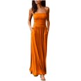 thumbnail image 1 of Robe Longue d'Été Sans Bretelles pour Femmes, Épaules Dénudées, Maxi Robe de Plage avec Poches, 1 of 6