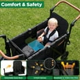 thumbnail image 3 of Vomeast Upgrade Wagon Stroller for 2 Kids, 2-Seater Outdoor Baby Stroller Wagon with Canopy, 5-Point Harness, Adjustable Handle(Black), 3 of 12