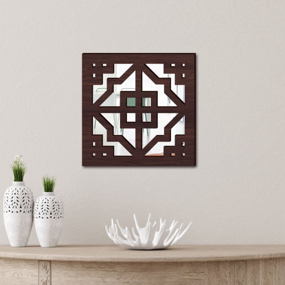 12x12 Inch Acrylic Wall Stickers,Vintage Rustic Style DIY Mirror Wall Sticker for Farmhouse ,Living Room,Bedroom Entryway, Hallwaystyle Wall Deceoration