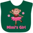 thumbnail image 3 of Inktastic Mimi's Girl Monkey Girls Baby Bib, 3 of 4