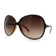 thumbnail image 5 of Womens Oversized Thin Plastic Butterfly Designer Fashion Chic Sunglasses All Brown, 5 of 8