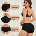thumbnail image 2 of GAI YI Women's Butt Lifter Shapewear Panties - Tummy Control Body Shaper Underwear with Removable Pads, High Waist Booty Enhancer Panties 2 Pack Black+Black S, 2 of 7