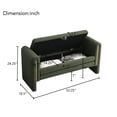 thumbnail image 4 of LUCKHAO 52” Modern Teddy Bedroom Bench, Storage Bench Ottoman End of Bed Bench with Armrest, for Bedroom, Entryway, Closet, 4 of 10