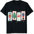 thumbnail image 2 of 100% Cotton Christmas Nutcracker Ballet Tree Holiday T Shirt Women's Casual Festive Top Xmas Theme Graphic Tee, 2 of 5