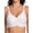 Wireless White, variant on Plus Size Bras for Women Sleep Soft Everyday Bra Deep V Mesh Nude Full Coverage Wirefree Bra,2XL