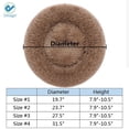 thumbnail image 5 of Deago Soft Plush Pet Bed For Dogs & Cats Fur Donut Round Beds Cushion Pets Warm Mat (Brown, 27.5"), 5 of 7