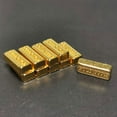 JMXIANG 20pcs Doll House Mini Gold Bar Model Fake Gold Bricks Miniature