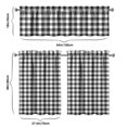 thumbnail image 6 of Kitchen Curtains 36 Inch Short - 3 Panel Set, Rod Pocket Window Curtain, 100% Polyester for Farmhouse, Cafe, Kitchen, Living Room, Bedroom, Rustic Buffalo Plaid & Geometric Design, Easy Wash, 6 of 6
