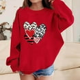 thumbnail image 5 of ATOGUTA Girls Valentine's Day Sweatshirt Boys Kids Long Sleeve Tees Love Heart Kids Tops Outfit Size 1T-13, Red, 5 of 5