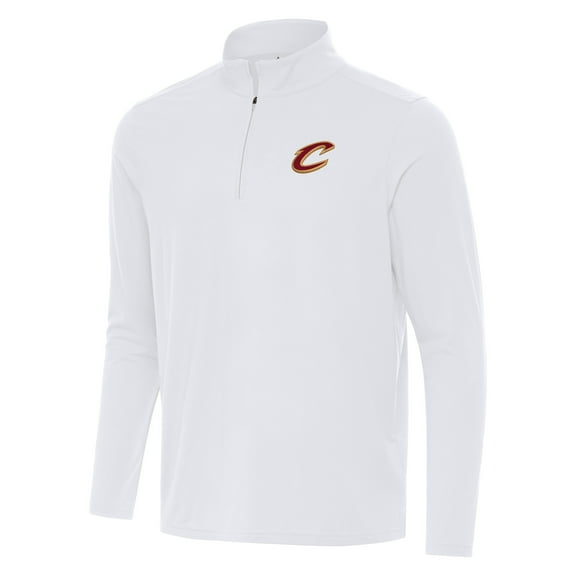 Men's Antigua White Cleveland Cavaliers Intent Quarter-Zip Top