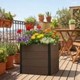 thumbnail image 2 of Wood Raised Garden Bed with Open Bottom, Deep Root Growth, Rust-Proof Reinforced Frame & Easy Assembly, 2 of 6