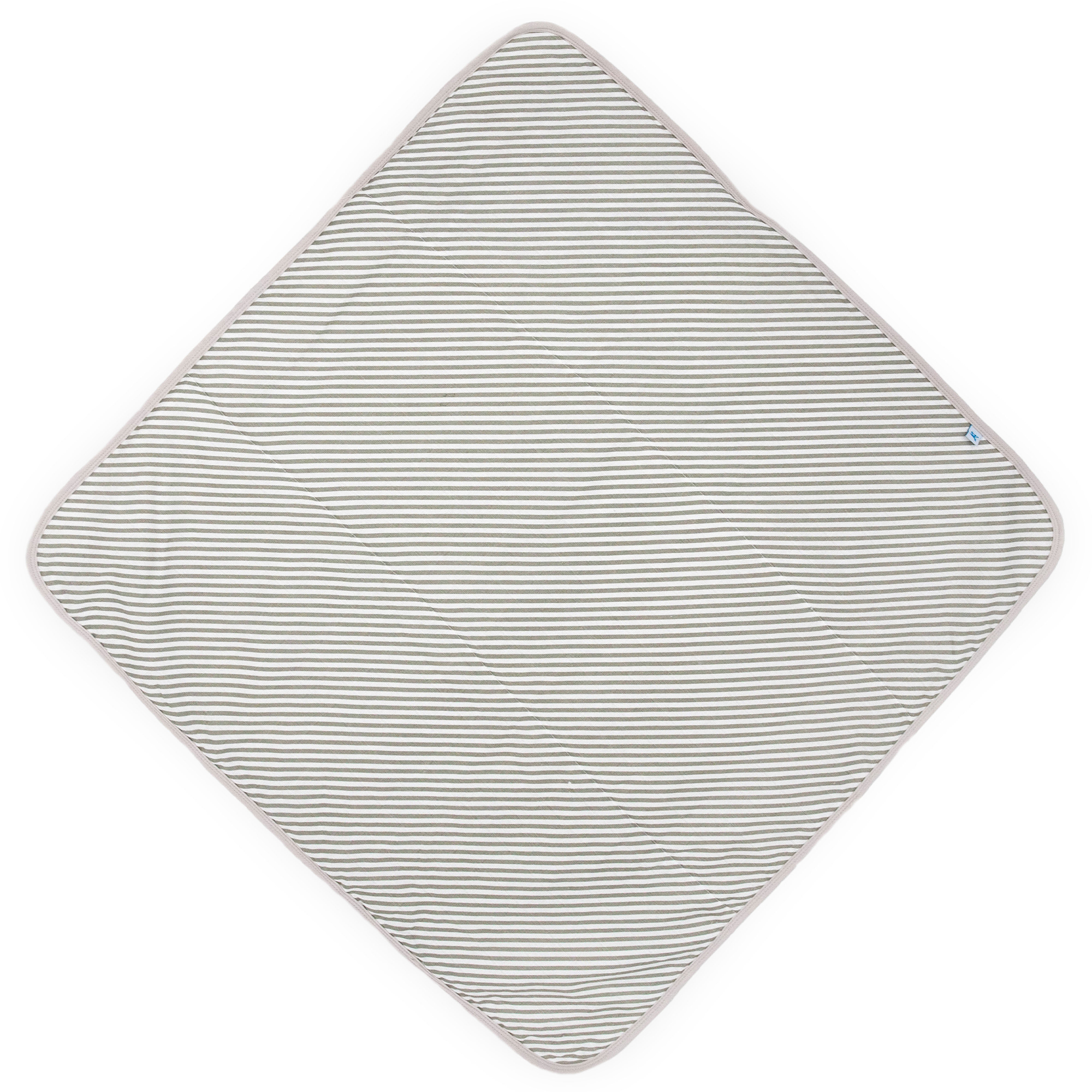 Little Unicorn Hooded Baby Towel - Baby Bath Essentials - Grey Stripe