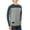 LS160 D.Grey / Navy, variant on Men's Twofer Color Block Long Sleeve Curved Hemline Athletic Hiphop Shirt