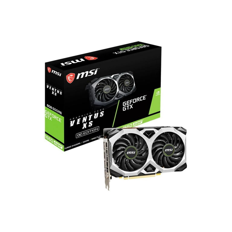 MSI GeForce GTX 1660 Super Ventus XS OC 6GB Graphics Card, Silver