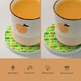 thumbnail image 5 of Circular Drink Coasters Set Tropical Wallpaper Beautiful Home Decor Diatomite Heat-Resistant Diatomite Protect Table Countertop, 5 of 7