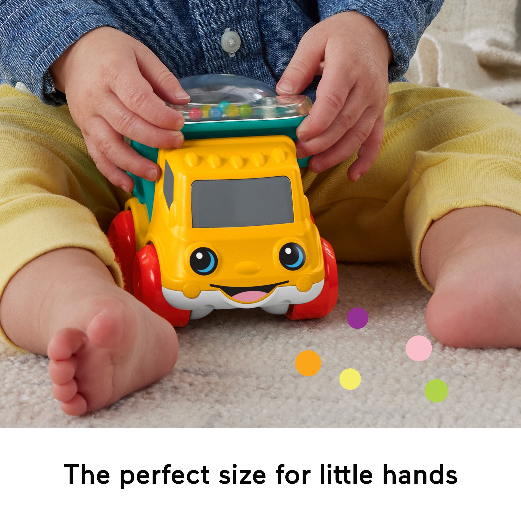 Fisher-Price Poppity Pop Dump Truck Push-Along Toy Ball Popper Vehicle for Infants