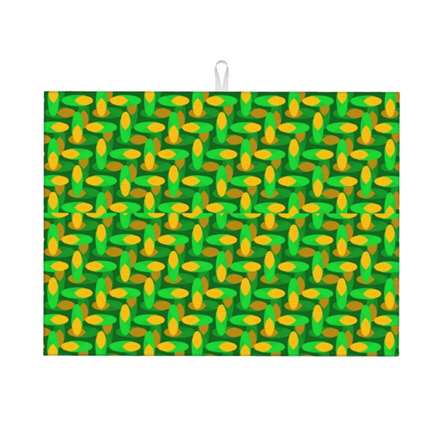 Fotbe Corn 4 Alfombrilla de Secado para Cocina con Estampado, 18x24 Pulgadas