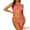 Hot Pink, variant on DARING DIVA Women's Halter Ribbed Bikini Sets, 2 Piece Tie Side Bathing Suit XS White