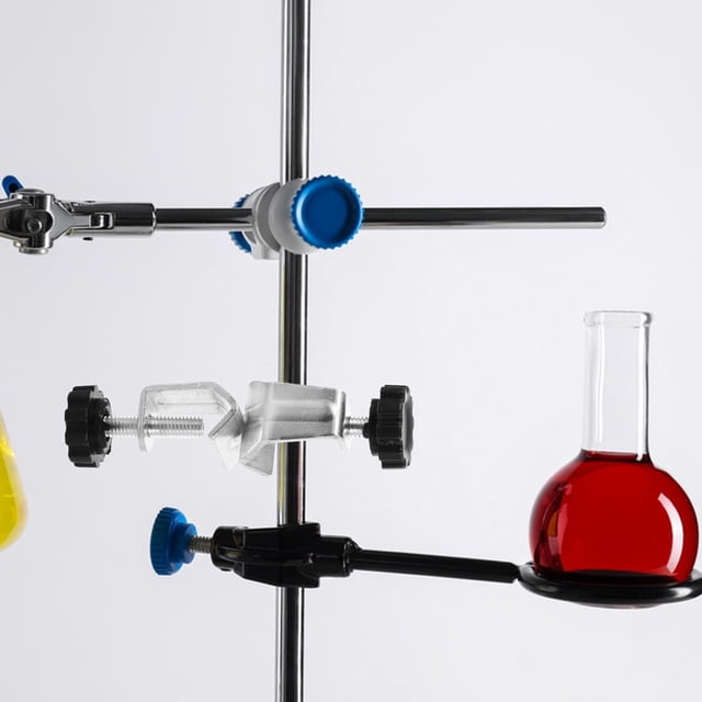 BEADCEST Soporte Clamp De Hierro Para Laboratorio Con Fijación Doble Para Y Equipos De Laboratorio