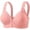 Pink, variant on Women's Front Closure Plunge Bras Adjustable Band No Underwire Full Coverage Everyday Bralettes Beige 46