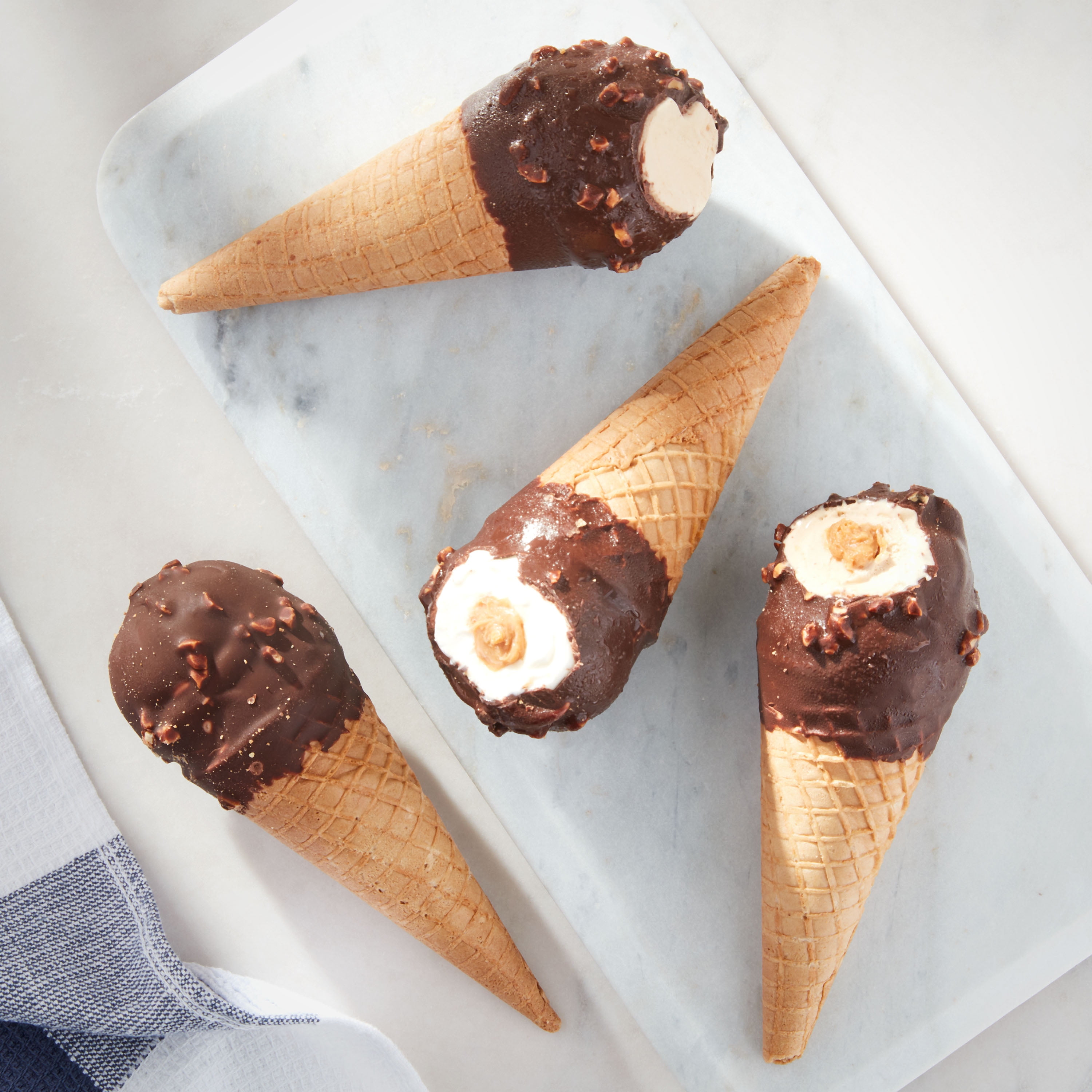 Great Value Peanut Butter Dipped Ice Cream Cones Variety Pack, 4.6 fl oz, 8 Pack