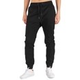 thumbnail image 1 of ITALYMORN Black Joggers Men with Pockets (Black, Medium), 1 of 4