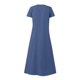 thumbnail image 3 of Puntoco Vestido Largo De Algodón Y Lino De Manga Corta Estampado Para Mujer Vestido De Cuello Redondo De Manga Corta Azul S,Regalos Para Mujer Joven, 3 of 5