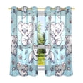 thumbnail image 2 of Koalas Leaves Blue Blackout Curtains Thermal Insulation 63 inch Grommet for Bedroom Living Room Bathroom Kitchen Windows 2 Pack, 2 of 6
